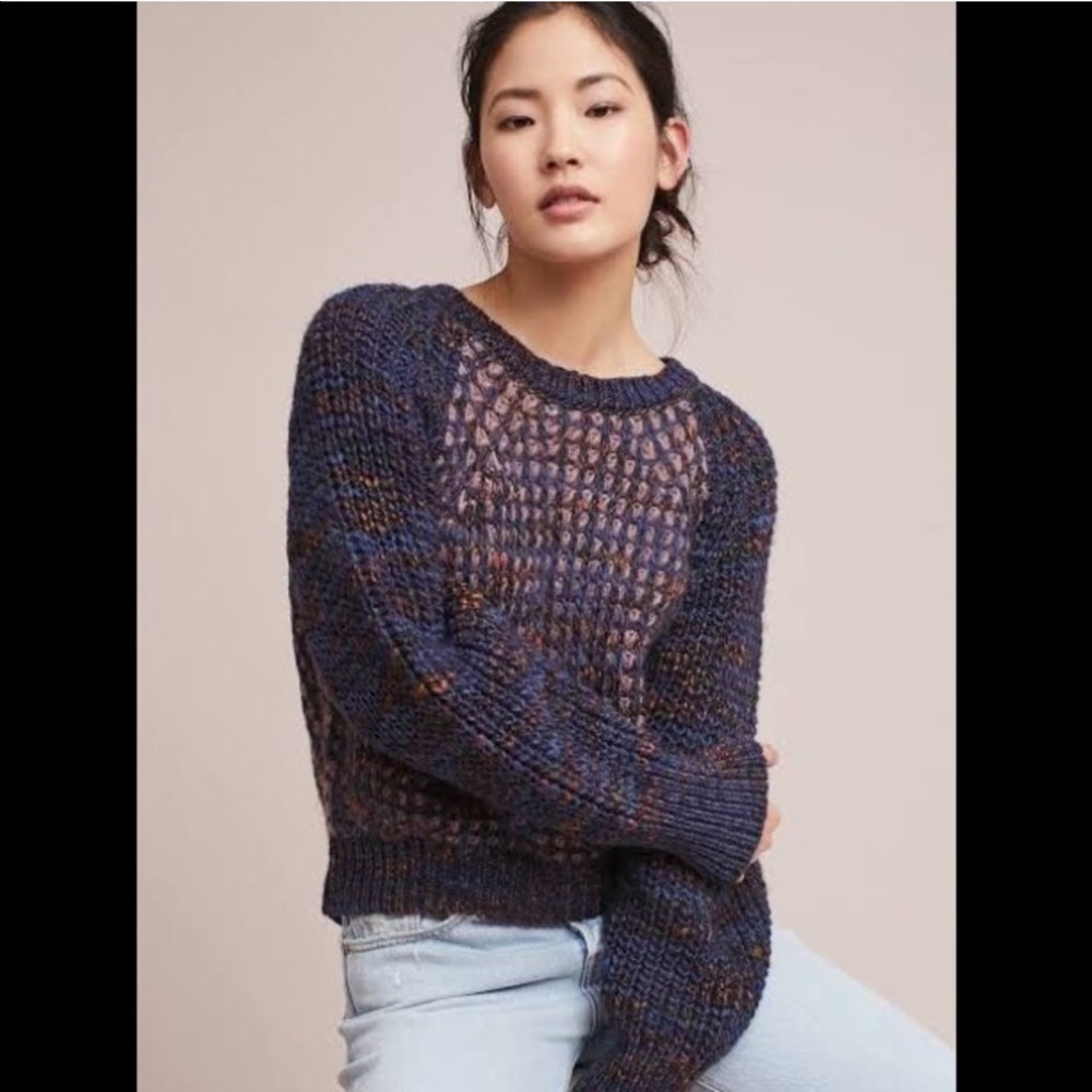 Anthropologie Moth Hillwalk Chunky Knit Sweater XL